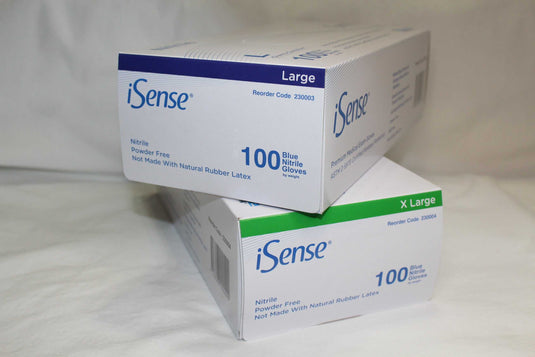 iSense® Blue Fentanyl-rated Nitrile Exam Gloves - Large