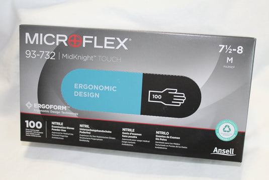 Microflex® MidKnight™ TOUCH Nitrile Gloves - Medium